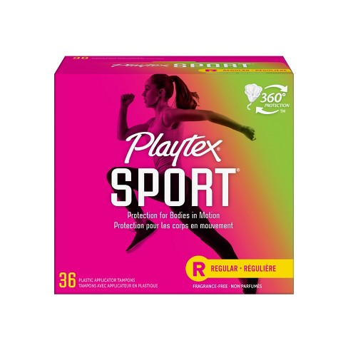 Playtex Sport Tampons with Odor Shield, Unscented, Regular