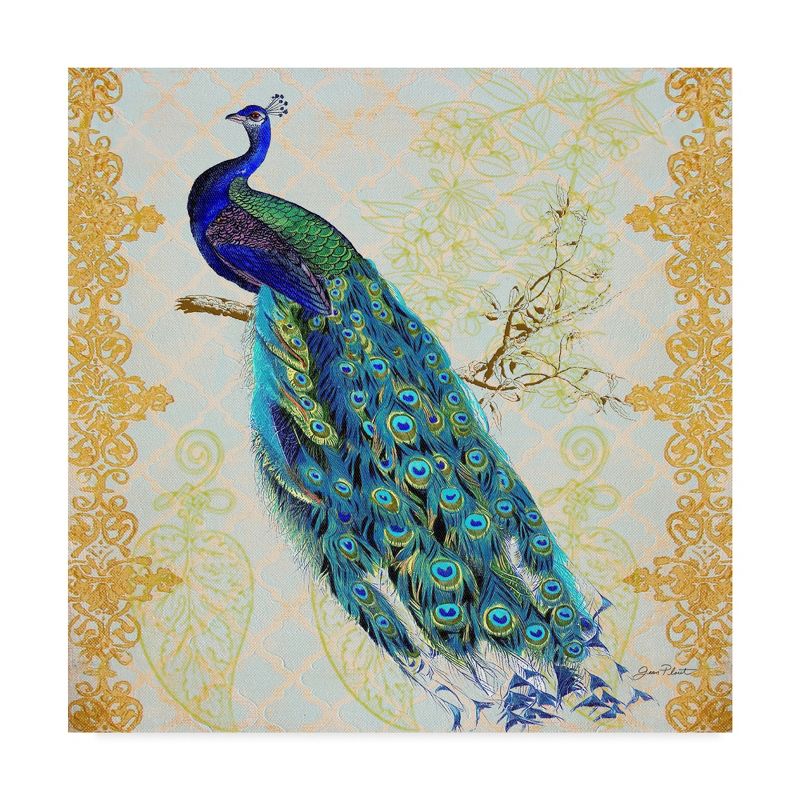 Trademark Fine Art -Jean Plout 'Beautiful Peacock' Canvas Art, 2 of 4