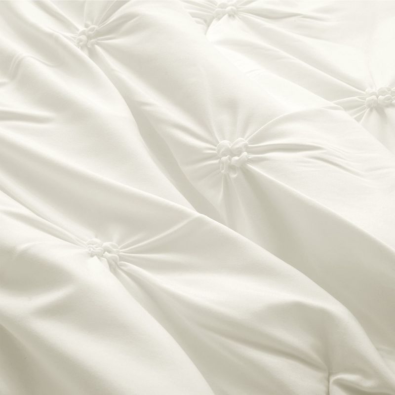 Peace Nest Pintuck Comforter Set, Bedding Set for All Season, Comforter and Pillowcases Set, Cream, 5 of 7