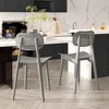 Hooseng Plastic Kitchen Chairs Set, Modern Dining Chairs Set of 4, Stackable Plastic Chair, Dining Room Chairs with Hollow Back - 4 of 4