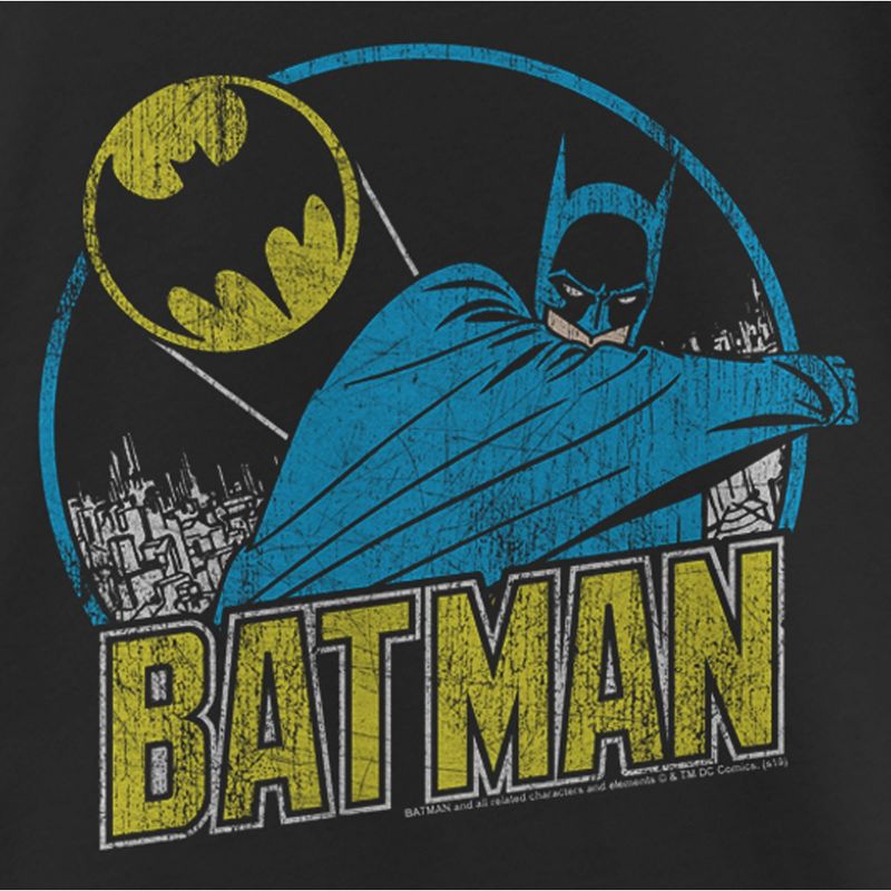 Girl's Batman Distressed Retro Logo T-Shirt, 2 of 5