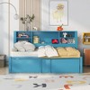 NicBex Metal Twin Size Daybed with Twin Size Trundle,Storage Shelves and USB Ports for Bedroom,Living Room,Apartment - 2 of 4