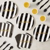 Juvale 144 Piece Black and White Party Supplies - Serves 24 Striped Plates, Napkins, Cups and Cutlery for Birthday, Graduation - 2 of 4