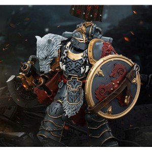 Space Wolves Legion Praetor with Power Axe and Combat Shield 1/18 Scale | Warhammer: The Horus Heresy | Joy Toy Action figures - 1 of 4
