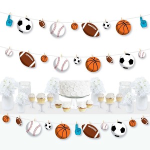 Big Dot of Happiness Go, Fight, Win - Sports - Baby Shower or Birthday Party DIY Decorations - Clothespin Garland Banner - 44 Pieces - 1 of 4