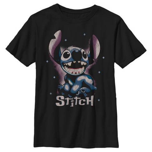 Boy's Lilo & Stitch Distressed Airbrushed Stitch Portrait T-shirt ...
