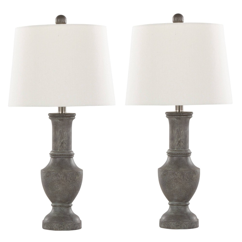 Photos - Floodlight / Street Light LumiSource  Chateau 26" Contemporary Table Lamps Acid Griffin Wo(Set of 2)