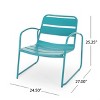 Christopher Knight Home Cowan Outdoor Iron Open Back Accent Chairs (Set of 2) - 3 of 4