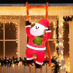 Paaaawaters 6 FT Christmas Inflatable Santa with Gift Bag, Blow Up Xmas Inflatable Decorations - 1 of 4