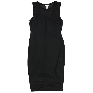 bar III Womens Sheer Mesh A-line Dress, Black, Medium - 1 of 2