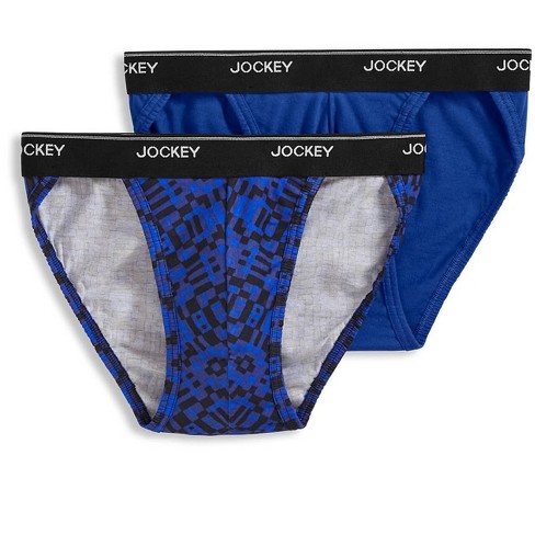 Jockey Men's Underwear Elance Microfiber String Bikini - 2 Pack