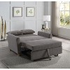 VYNXARIA Modern 54" Brown Corduroy Convertible Sleeper Loveseat,Sofa for Living Room - 3 of 4