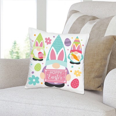 Multicolor Girl, Woman 18x18 and the Word LOVE Throw Pillow Easter Gnomes