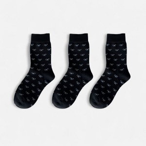 Anna-Kaci Women's 3-Pack Crew Socks with Allover Print Design Soft Stretch Knit for Everyday Comfort - 1 of 2