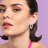 SOHI Women's Silver Marquise Drop Earrings - 3 of 3