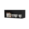 GlasFlength Kitchen Storage Kitchen Wall Cabinet Open Shelves Cabinet Rectangular Storage Cupboard for Kitchen, Black, 30"*12.5"*12" - 4 of 4