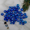 Northlight 50ct Shatterproof Shiny and Matte Christmas Ball Ornament Set 2" - Blue - 2 of 3
