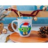 Silver Buffalo Star Wars Santa Yoda Wide-Rim Ceramic Latte Mug | Holds 16 Ounces - 3 of 4