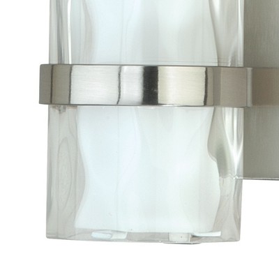 Elegant Bronze 13.5" Dimmable Vanity Wall Sconce with Frosted Glass