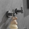 ChicFurnit Bathroom Towel Holder 6 Piece Wall Mounted Set for Modern Bathroom Style, Silver, 24.8"*8.3"*2.8" - 2 of 4