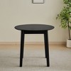 NicBex 31.4" Modern Round Dining Table,Kitchen Table with Rubberwood Table Top for 2-4 Seaters,Black - 2 of 4