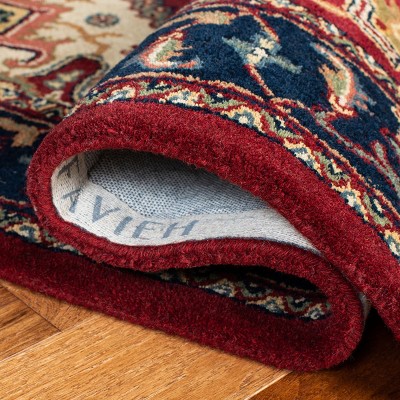 Elegant Hand-Tufted Wool Rectangular Rug in Lustrous Red, 3' x 5'