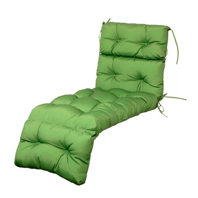 ARTPLAN Outdoor Chasie Lounge Tufted Thick Cushion with Ties,Replacement Wicker Chair Cushion for Paito Fruniture,72x22x4inches