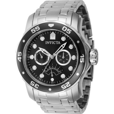 Invicta 46992 Men's Pro Diver Black Dial Silver Bracelet Watch