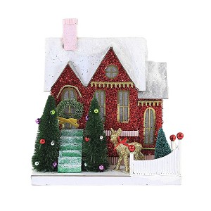 Cody Foster 11.0 Inch Ruby Residence Christmas Putz Deer Village Buildings - 1 of 3