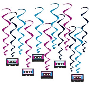Beistle Cassette Tape Whirls by Beistle for your 80's themed party - 1 of 3