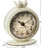 Storied Home Vintage Pewter Mantel Clock with Birds - 3 of 4