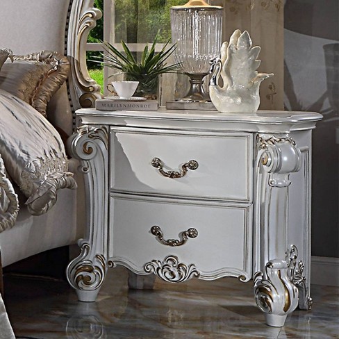 Silver best sale nightstand target