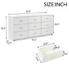Wide 9-Drawer Dresser for Bedroom, Modern Chest of Drawers with Ample Storage, Organizer Cabinet-The Pop Home - 3 of 4