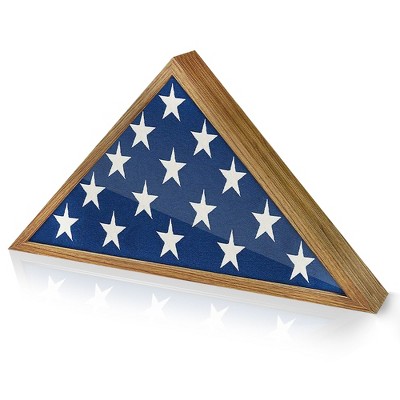 Americanflat Elegant Flag Display Case for Memorial Service and Veteran Burial