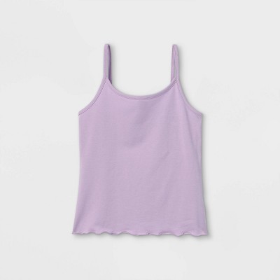 Girls' Lettuce Edge Tank Top - art class™ Light Purple L