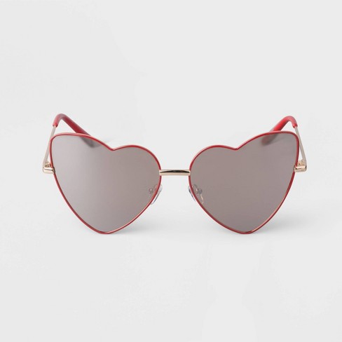 Metal heart hot sale sunglasses