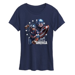 Women's - Marvel - Captain America Collage Short Sleeve Graphic T-Shirt - 1 of 4