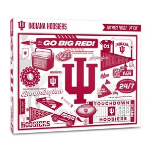 NCAA Indiana Hoosiers 500pc Scrapbook Puzzle : Target