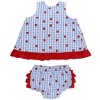RuffleButts Baby/Toddler Woven Ruffle Swing Top and Bloomer Set - 2 of 4