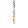 GILDED 1/10 cttw Horseshoe Necklace in 10KT White Gold or 14KT Yellow Gold Plated on Sterling Silver, Natural Round-Cut Diamonds, 17" Cable Chain - 3 of 4
