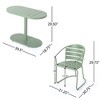 SKRAN Set of 3 Outdoor Patio Bistro, Retro Metal Bistro Table and Chairs Set of 2, Waterproof Cafe Table Set for Indoor,Outdoor,Balcony - 3 of 4