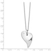 Black Bow Jewelry Asymmetrical Diamond Heart Necklace, Rhodium Plated Silver, 18-20 Inch - 2 of 4