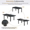 84" Rustic Extendable 9-Piece Dining Table Set with 24" Removable Leaf, 6 Upholstered Armless Chairs and 2 Arm Chairs for Dining Room or Kitchen - 4 of 4