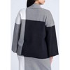 ELOQUII Women's Plus Size Mock Neck Intarsia Sweater - 3 of 4