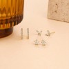 Freekiss 3 Pairs Gold Hoop Earrings Set: Dainty Stud Earrings Trendy Small 14K Gold Plated Hypoallergenic Dangle Cartilage - 4 of 4