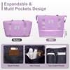 Karl Home Luggage Sets 5 Piece Hardside Hard Shell Travel Suitcases with TSA Lock Purple - 3 of 4