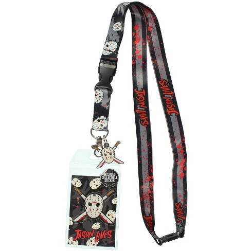 Friday The 13th Jason Lives Id Lanyard Badge Holder With 1.5