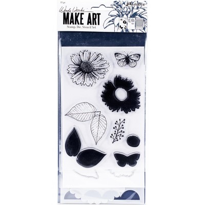 Wendy Vecchi Make Art Stamp, Die & Stencil Set-Country Flowers