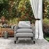 Resenkos Adjustable Lounge Chair With Cushions, Reclining Patio Seat, Footrest & Armrests, Tray Table, Relaxation in Gray Ambience, Gray - 3 of 4