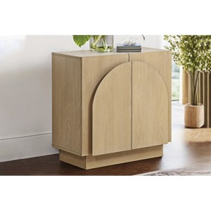 ORRD Mid-Century Modern Sideboard Buffet with Arched Cabinet Doors, Brown Wood Credenza for Living Room, Dining Room & Kitchen Storage - 1 of 4